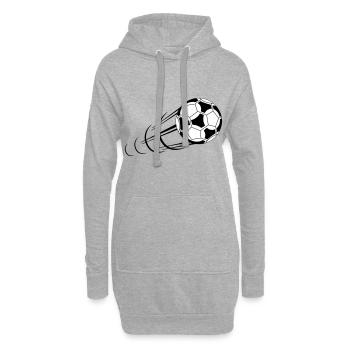 Fußball, Ball, Soccer, Football, Schuss, Tor - Sweat-shirt à capuche long Femme - gris chiné - Devant