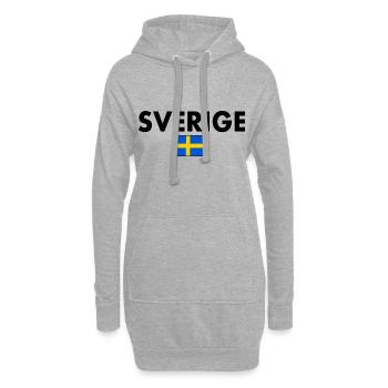 Sverige - Sweat-shirt à capuche long Femme - gris chiné - Devant
