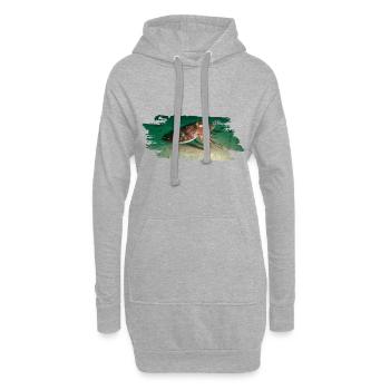 Tauchen Diving Squid Tintenfisch - Hoodie-Kleid - Grau meliert - Vorne
