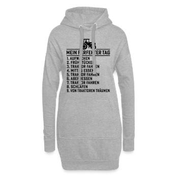 Landwirt traktor mein perfekter tag traktor - Hoodie-Kleid - Grau meliert - Vorne