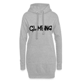 Klettern Bouldern Kletterhalle Berge Urlaub - Hoodie-Kleid - Grau meliert - Vorne