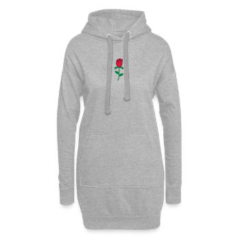 roses - Sweat-shirt à capuche long Femme - gris chiné - Devant