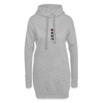 style japonais Les hommes deviennent tristes aussi - Sweat-shirt à capuche long Femme - gris chiné - Devant