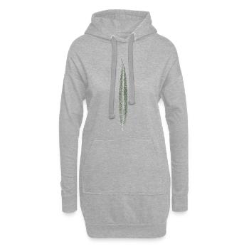 Feuille de saule / feuille / nature - Sweat-shirt à capuche long Femme - gris chiné - Devant