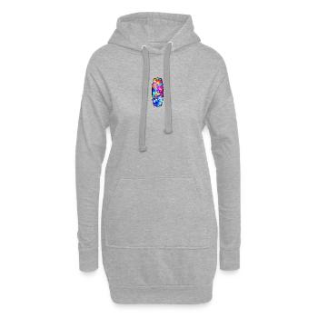 Surfboard Wassersport Wakeboard Surfing Wasserski - Hoodie-Kleid - Grau meliert - Vorne