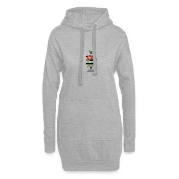 Symbole Bitcoin Crypto Satoshis de style japonais 21 - Sweat-shirt à capuche long Femme - gris chiné - Devant