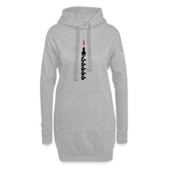 draak - Hoodie-Kleid - Grau meliert - Vorne