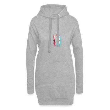 Brosse à dents et dentifrice Paire Cadeau pour les dentistes - Sweat-shirt à capuche long Femme - gris chiné - Devant