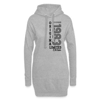 Cadeau original du 39e anniversaire de décembre 1983 - Sweat-shirt à capuche long Femme - gris chiné - Devant