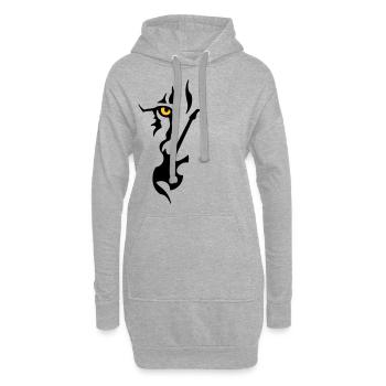 Rock and Roar Guitar Solo - Sweat-shirt à capuche long Femme - gris chiné - Devant