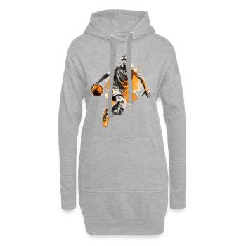 Basketteur Basketteur Dunking Splash Coloré - Sweat-shirt à capuche long Femme - gris chiné - Devant