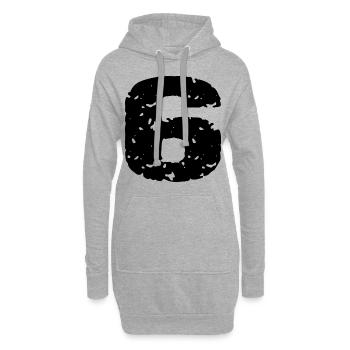 Maillot 6 numéros - Sweat-shirt à capuche long Femme - gris chiné - Devant