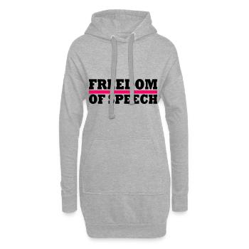 Freedom of speech - Hoodie-Kleid - Grau meliert - Vorne