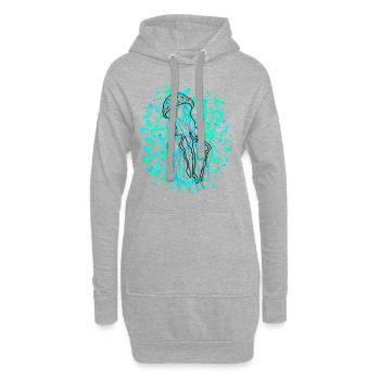 Jellyfishh GeomeTRIX bunt - Hoodie-Kleid - Grau meliert - Vorne