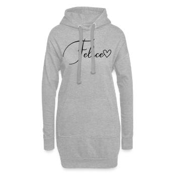 Felice Surname First Name Girl - Hoodie Dress - heather grey - Front