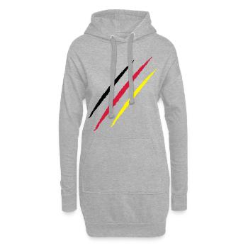kratzer deutschland kratz spuren kralle - Hoodie-Kleid - Grau meliert - Vorne