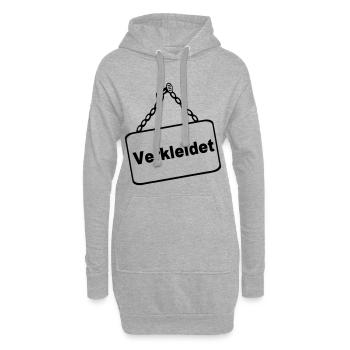 Party Shirt ,Feiern , Karneval, Verkleidet(25) - Hoodie-Kleid - Grau meliert - Vorne