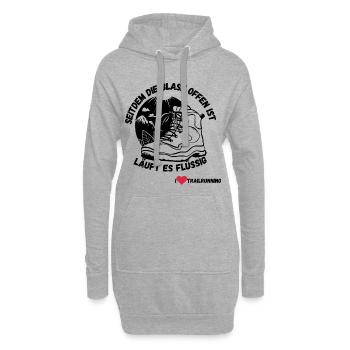 I LOVE TRAILRUNNING - Hoodie-Kleid - Grau meliert - Vorne