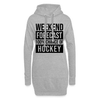 Hockey Hockey Hockey - Hoodie-Kleid - Grau meliert - Vorne