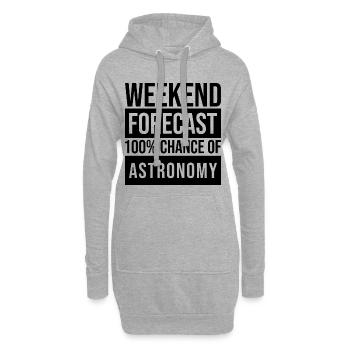 astronomie - Sweat-shirt à capuche long Femme - gris chiné - Devant