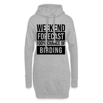 Birder - Sweat-shirt à capuche long Femme - gris chiné - Devant