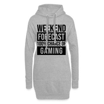 Gaming Gaming Gaming - Hoodie-Kleid - Grau meliert - Vorne
