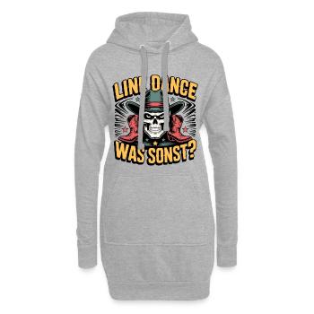 Line Dance Skelett Western Shirt - Hoodie-Kleid - Grau meliert - Vorne