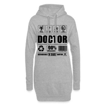 Definition Doctor Humor – Gesundheitsberuf - Hoodie-Kleid - Grau meliert - Vorne