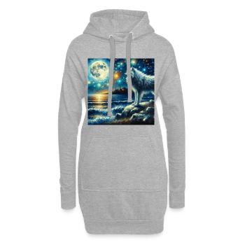 Polarwolf Starry Night - Hoodie-Kleid - Grau meliert - Vorne