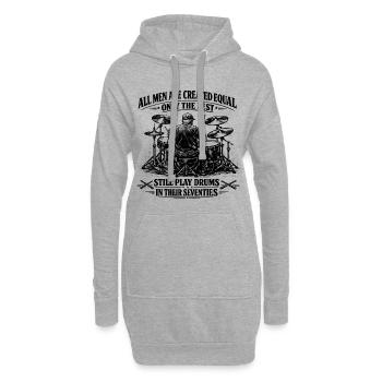Drummer 70 Years Music Humor Birthday Gift - Hoodie Dress - heather grey - Front