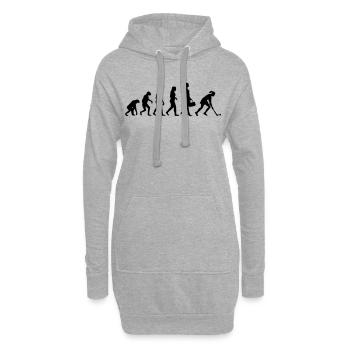 Evolution Hockey Frauen Hockeyspielerin - Hoodie-Kleid - Grau meliert - Vorne