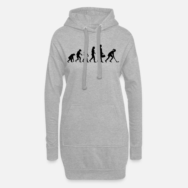 Evolution Hockey Frauen Hockeyspielerin - Hoodie-Kleid - Grau meliert
