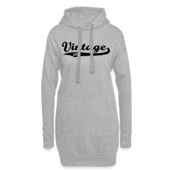 Vintage 1961 - Sweat-shirt à capuche long Femme - gris chiné - Devant