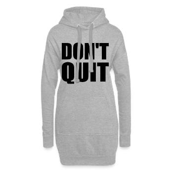 dont quit - Sweat-shirt à capuche long Femme - gris chiné - Devant