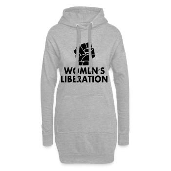 Womens liberation - Sweat-shirt à capuche long Femme - gris chiné - Devant