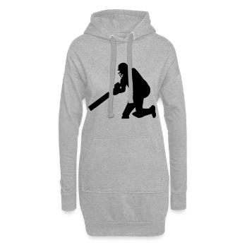 Cricket Kricket Schlagball Thorball - Hoodie-Kleid - Grau meliert - Vorne