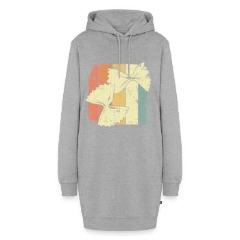 Nudeln kochen - Hoodie-Kleid - Grau meliert - Vorne