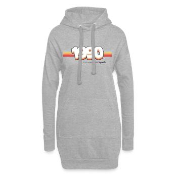 1990 the birth of legends - Sweat-shirt à capuche long Femme - gris chiné - Devant