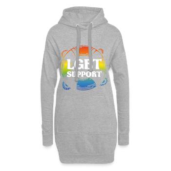 LGBT - Sweat-shirt à capuche long Femme - gris chiné - Devant