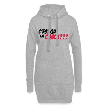 LA COACH - Sweat-shirt à capuche long Femme - gris chiné - Devant