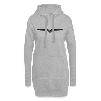 Flügel - Hoodie-Kleid - Grau meliert - Vorne