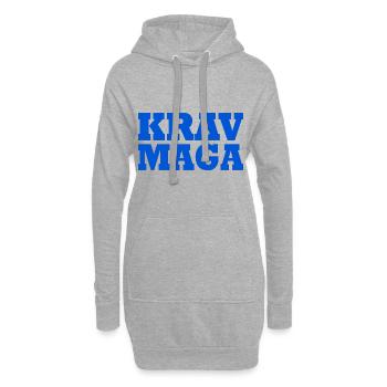 Krav maga - Sweat-shirt à capuche long Femme - gris chiné - Devant
