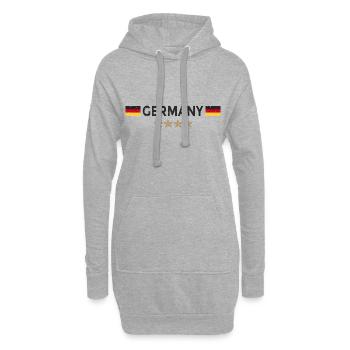 Deutschland Fußball Trikot Deutsche Flagge - Hoodie-Kleid - Grau meliert - Vorne