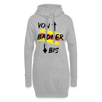 Heimat Baden Badner Schwarzwald Lustig - Hoodie-Kleid - Grau meliert - Vorne