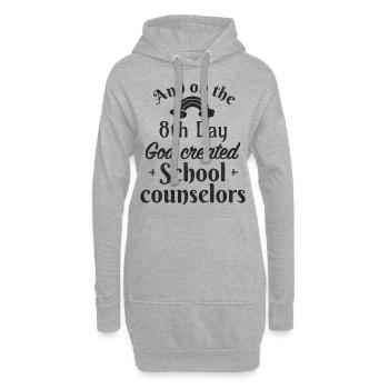 Et le 8ème jour, Dieu créa les conseillers scolaires - Sweat-shirt à capuche long Femme - gris chiné - Devant