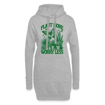 PLANT MORE WORRY LESS Gardening - Hoodie Dress - heather grey - Front