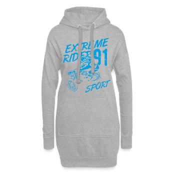 Extreme Rider 91 - Sweat-shirt à capuche long Femme - gris chiné - Devant