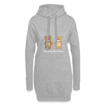 Ours frères, deux pour l'éternité. - Sweat-shirt à capuche long Femme - gris chiné - Devant