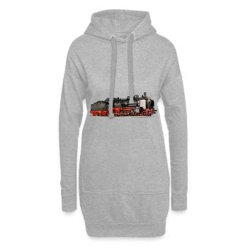 Dampflok 38 2977 - Hoodie-Kleid - Grau meliert - Vorne