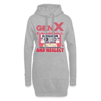 Generation X Humor - Hoodie-Kleid - Grau meliert - Vorne
